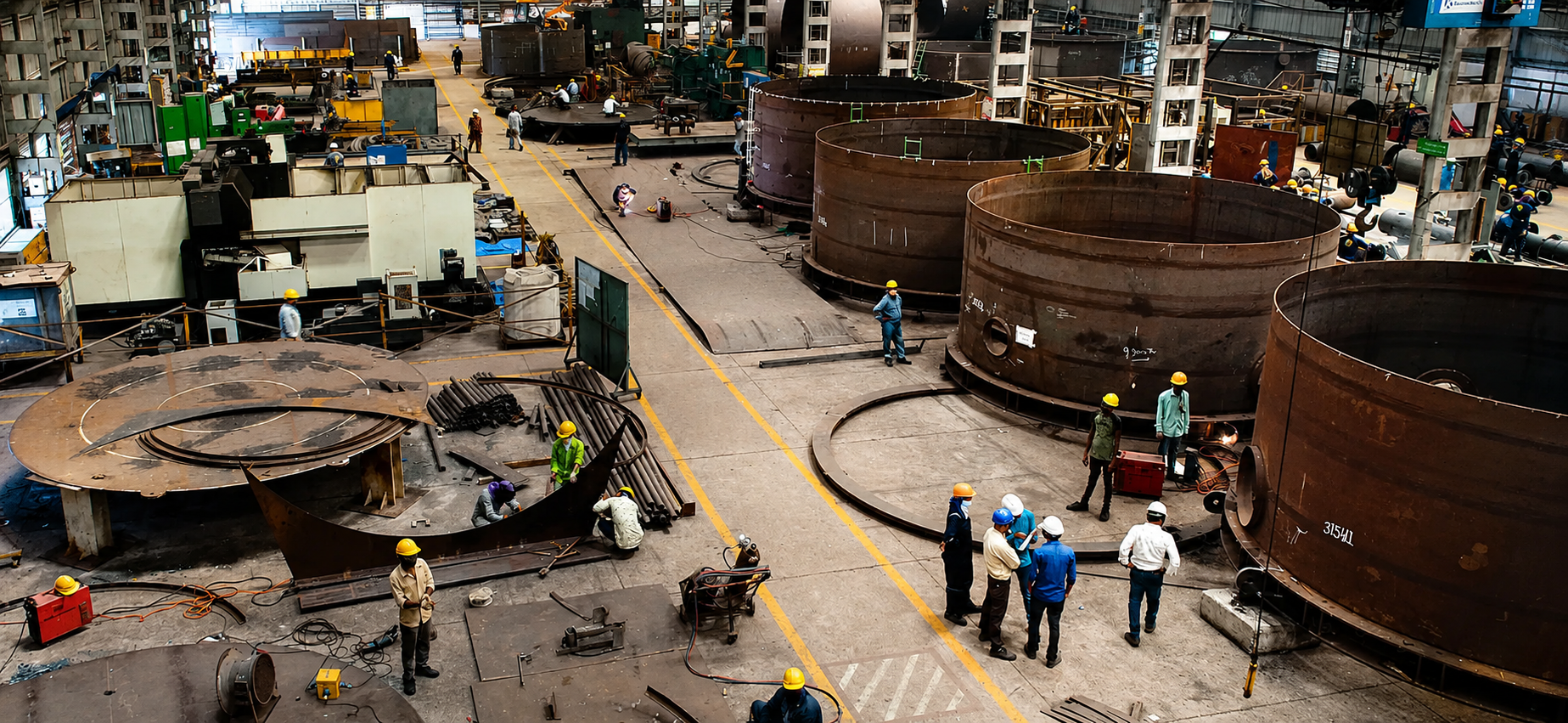 Shop fabrication heavy machinery